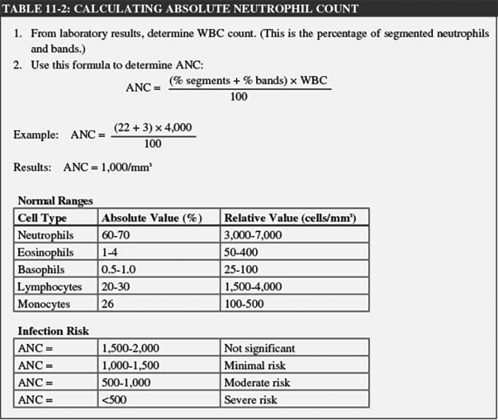 calculate absolute neutrophil count