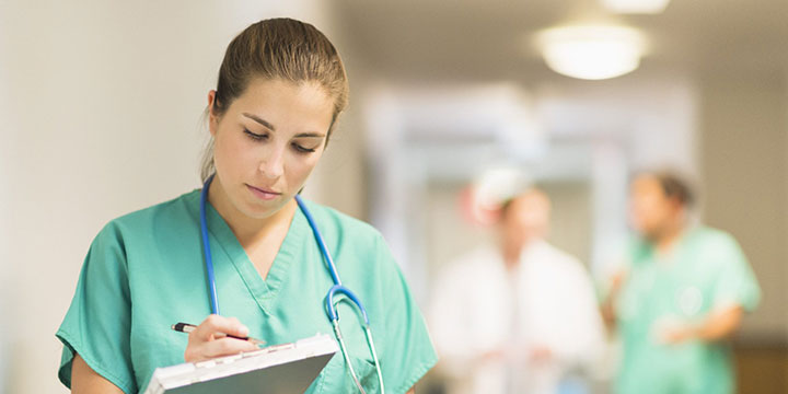 nurse writing poem child death school