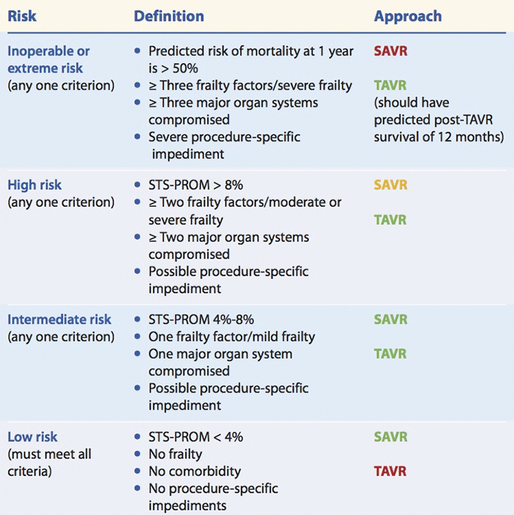 surgical or transcatheter aortic valve replacement