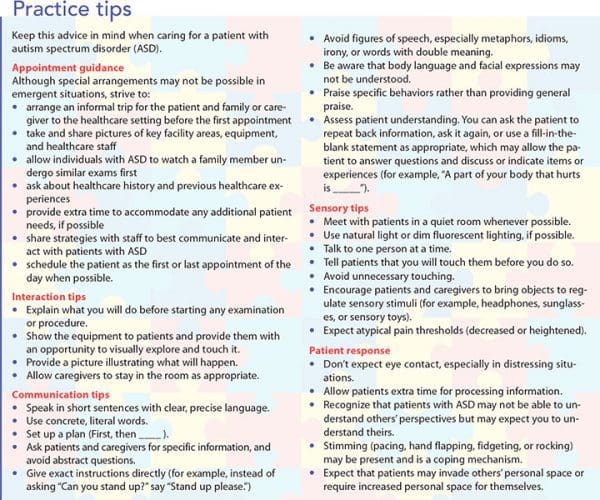 Interacting with individuals on the autism spectrum - American Nurse Today