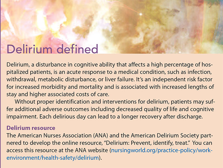 nu nurses screen delirium defined