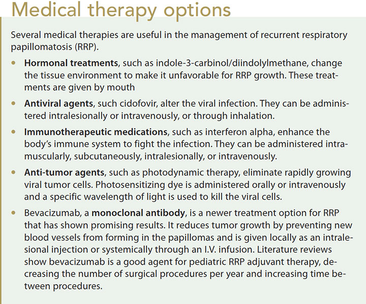 treatment of juvenile papillomatosis)