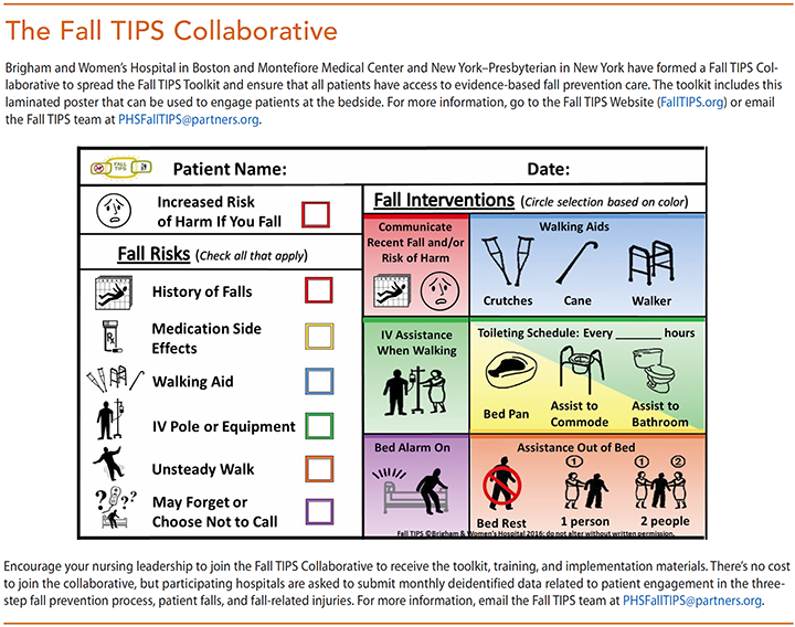 preventing falls hospitalized patients fall tips collaborative