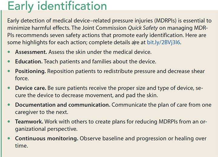 medical device pressure injury prevent early identification