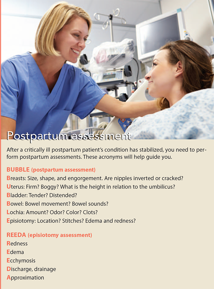 critically ill obstetric patients postpartum