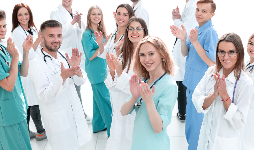 nurses clapping