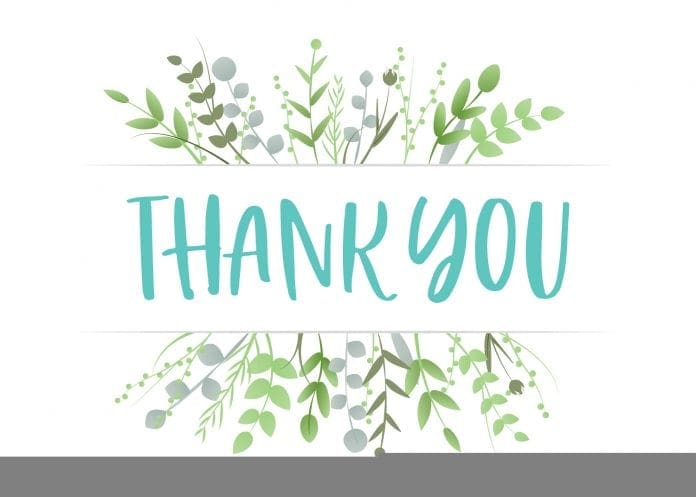 Thank,You,Appreciation,Gratitude,Floral,Leaves,Trendy,Typography,Vector,Background