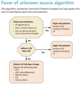 Fever of unknown source algorithm