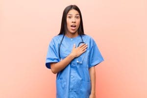 nurse showing gratitude