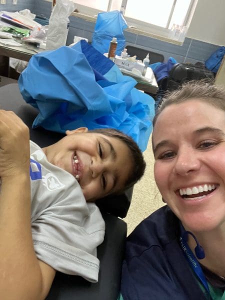 Laura Swoboda at the European Gaza Hospital