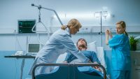 Nurses with patient