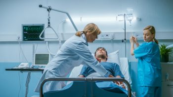Nurses with patient