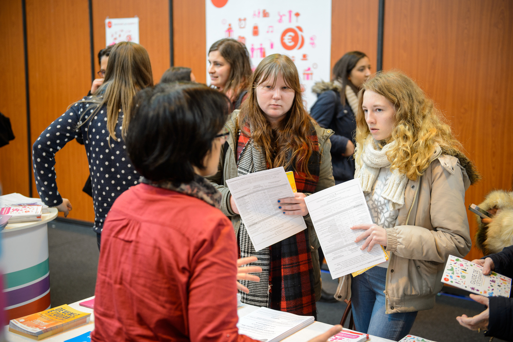 Students at a College Fair
